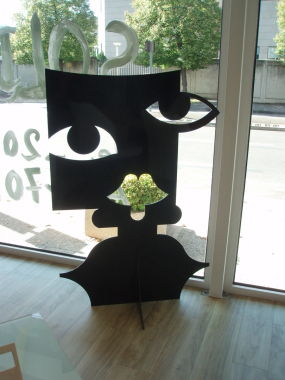 Sculpture acier 1,20m x 80cm "Visage"